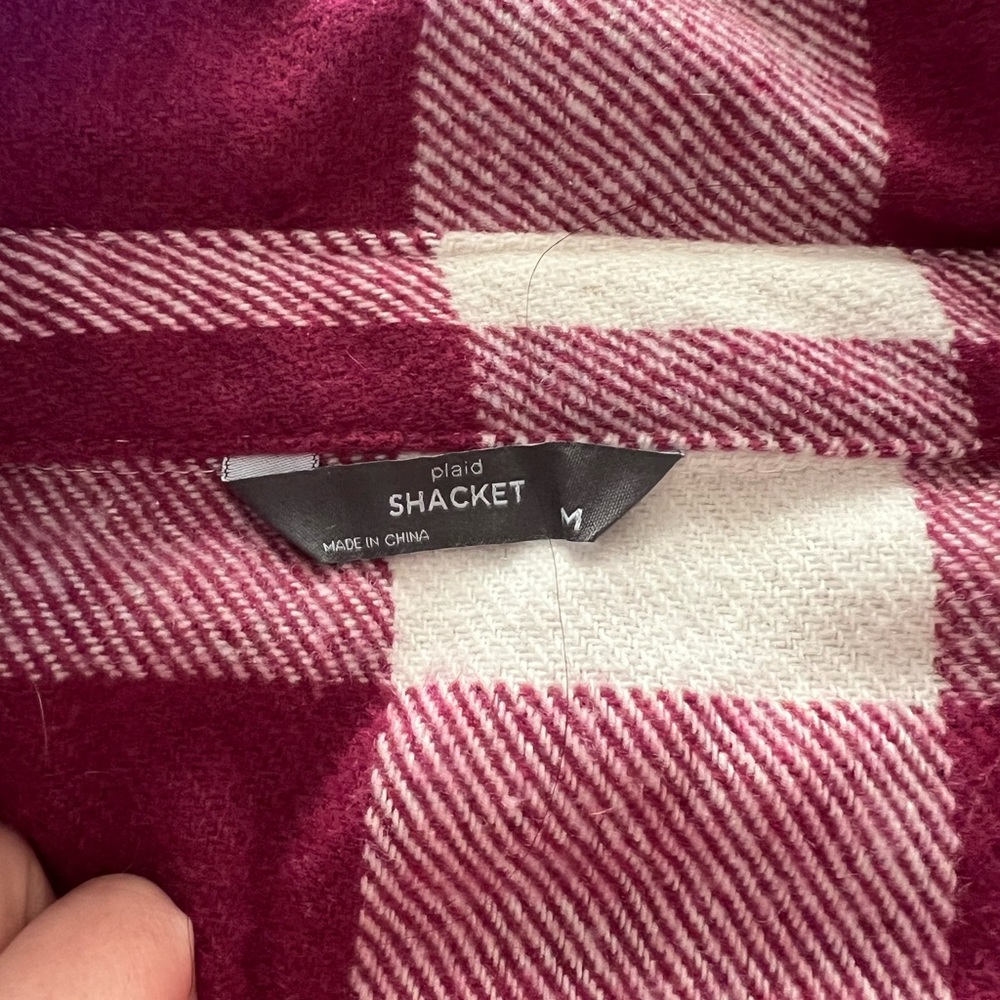 Plaid Button-Up shacket - Picture 2 of 3